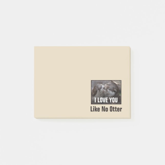 Post-it® Je T'Aime Pas D'Otter Mignonne Photo (Devant)
