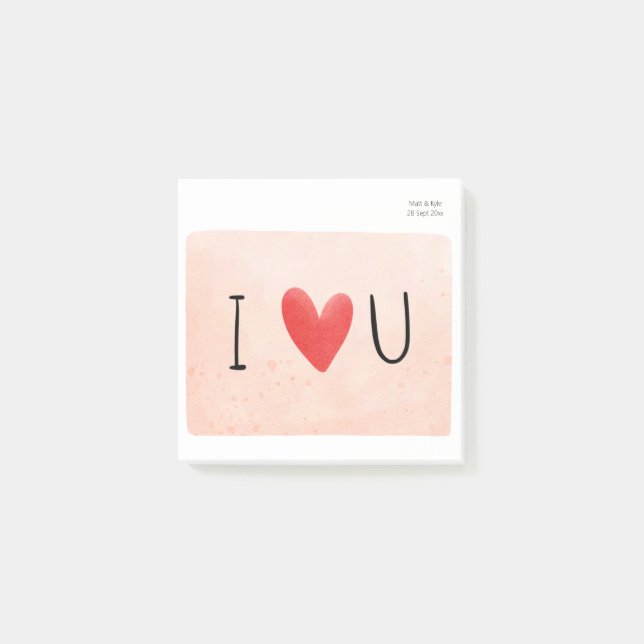 Post-it® Je t'aime Post-it Notes (Devant)