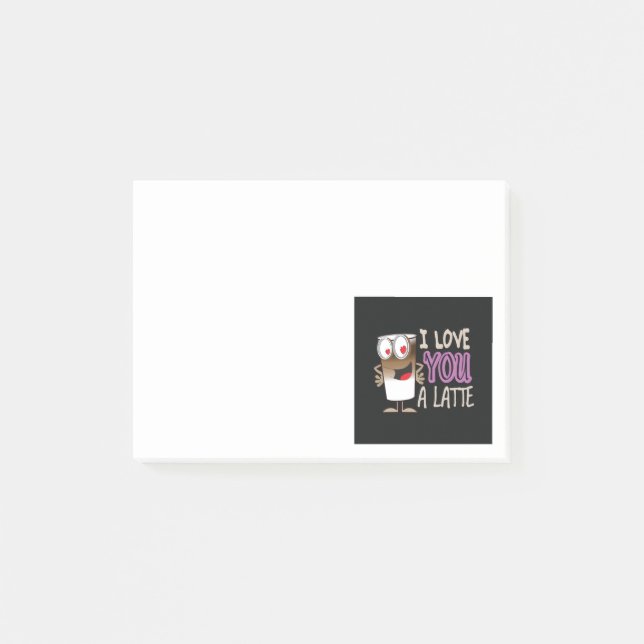 Post-it® Je t'aime un latte (Devant)