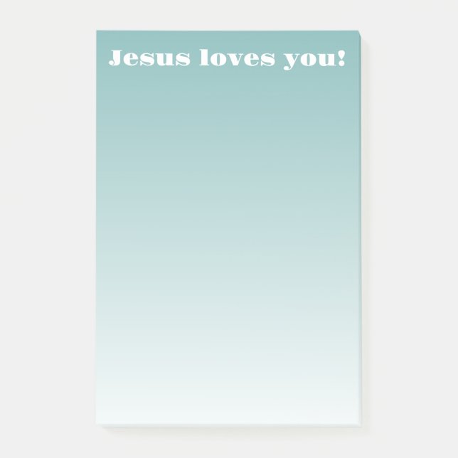 Post-it® Jésus t'aime ! | turquoise ombre (Devant)
