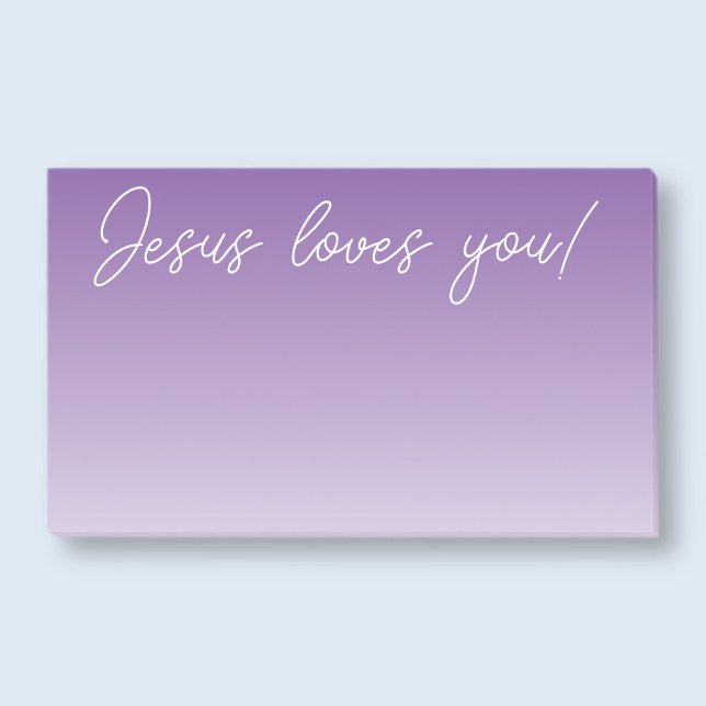 Post-it® Jésus t'aime ! | violet ombre (Créateur téléchargé)