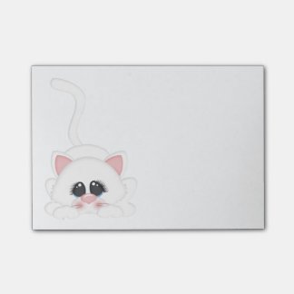 Post-it® Jeu blanc pur de chat de Kitty