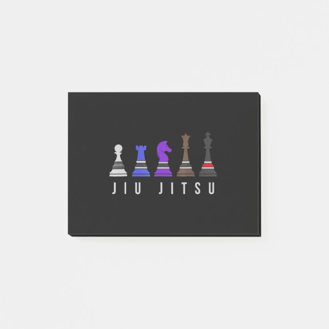 Post-it® jeu d'échec jiu jitsu, cadeau bjj avec texte. (Devant)