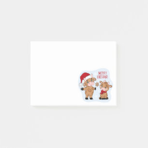 Post-it® Joie Joie Vaches de Noël Festive Moderne