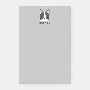Post-it® Joli Bouledogue Français avec nom personnalisé