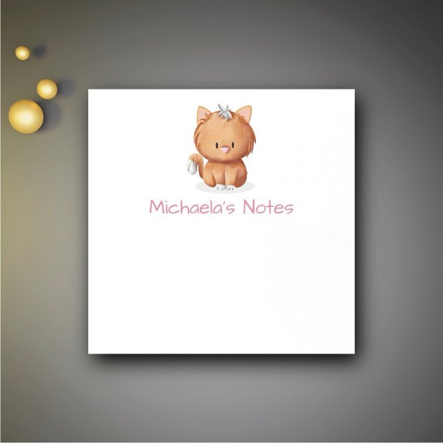 Post-it® Joli Chat Orange Simple (Créateur téléchargé)