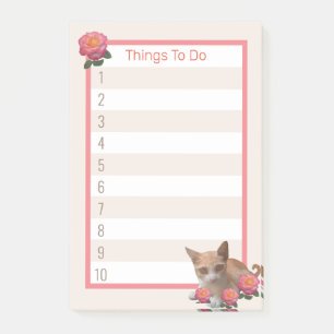 Post-it® Joli chaton et roses