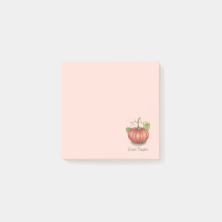 Post-it® Joli Citrouille Avec Vins En Aquarelle