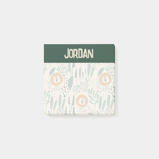Post-it® Joli Doodle Lion Jungle Rainforest Motif (Devant)