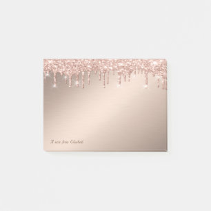 Post-it® Joli Élégant Luxueux Gouttes de Paillettes en Or R