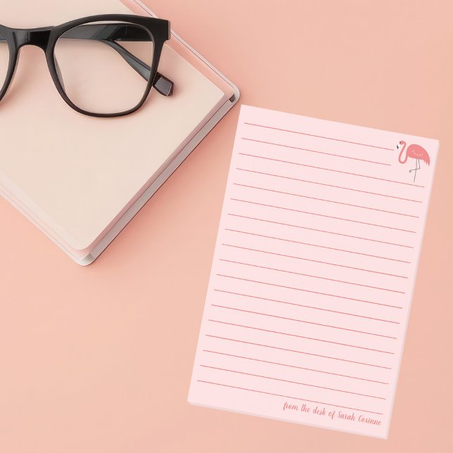 Post-it® Joli Flamant rose rose lin personnalisé (Créateur téléchargé)