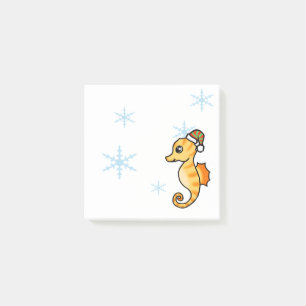 Post-it® Joli hippocampe flocon de neige d'hiver de vacance