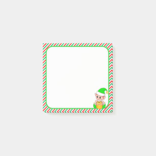 Post-it® Joli Lutin de Noël & Cadre Vert, Rouge & Blanc