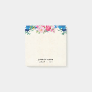 Post-it® Joli Mariage de frontière rose et bleu