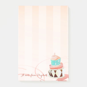 Post-it® Joli Mignon Élégant Féminin , Gâteau