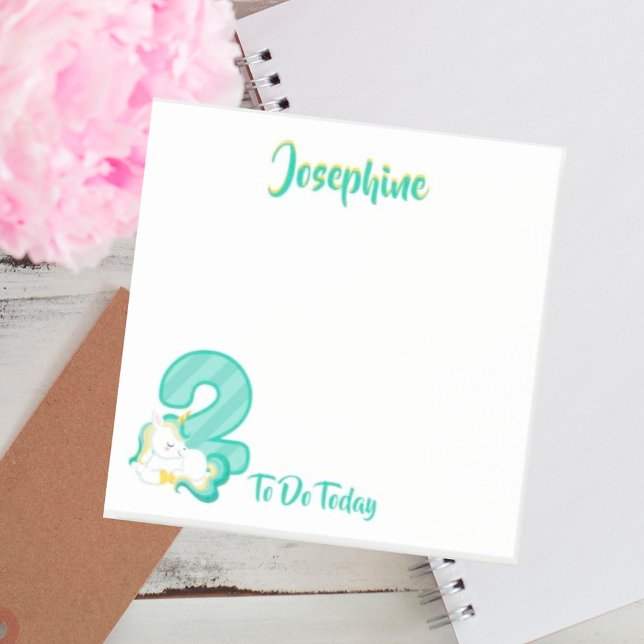 Post-it® Joli Moderne Chic Girly Nom de script (Créateur téléchargé)