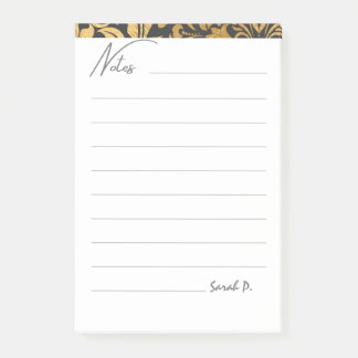 Post-it® Joli Moderne Minimaliste Abstrait Gris Or