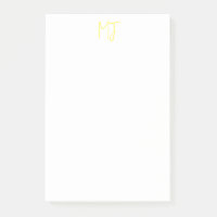 Joli Monogramme Jaune Blanc Moderne Minimaliste