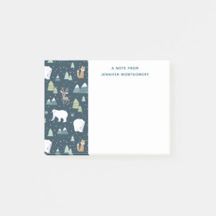 Post-it® Joli Noël Animaux d'hiver Motif rustique