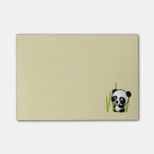 Post-it® Joli ours de panda noir et blanc dans une bosquet