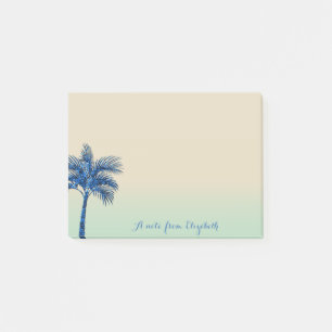 Post-it® Joli palmier tropical élégant à paillettes bleues