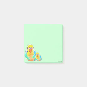 Post-it® Joli perruche perruqueuse verte mignonne