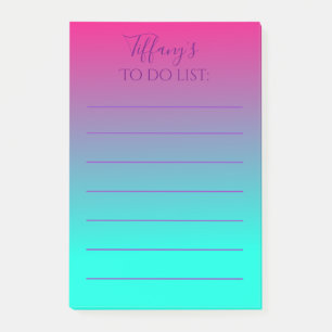 Post-it® Joli rose et bleu ombre pour faire la liste