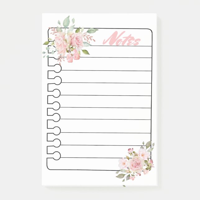 Post-it® Joli Rose floral (Devant)