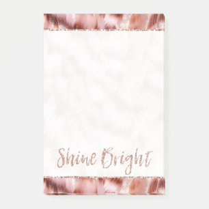 Post-it® Joli Rose Gold Zebra Parties scintillant brillant