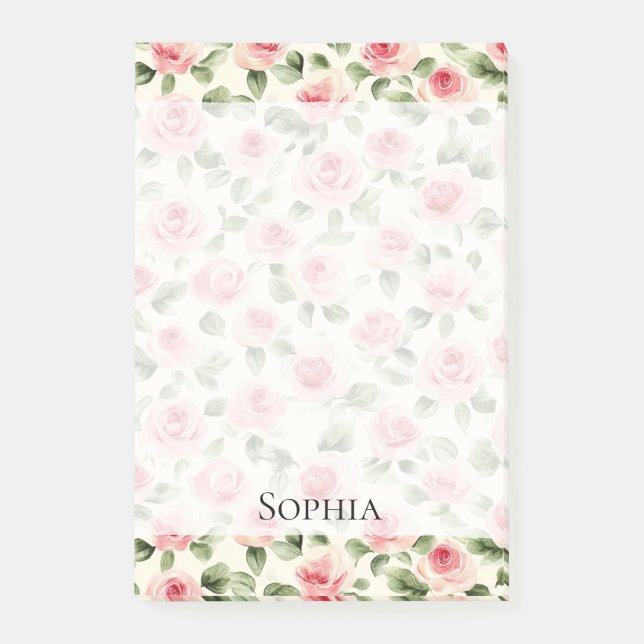 Post-it® Joli rose Roses Floral (Devant)