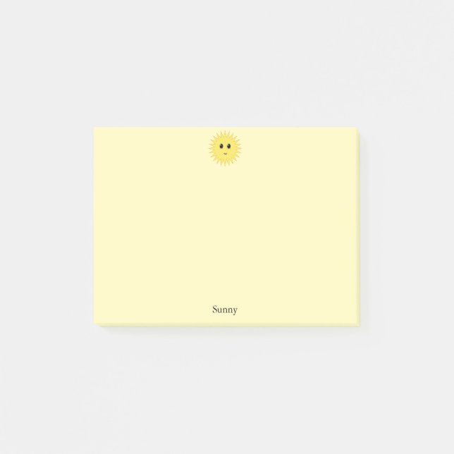 Post-it® Joli soleil sur Arrière - plan Jaune (Devant)