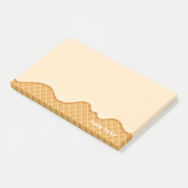 Post-it® Jolie crème glacée sur mesure Vanille (Incliné)