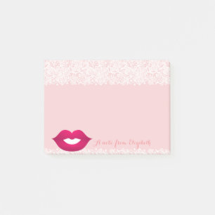 Post-it® Jolie fille élégante, dentelle, lèvres