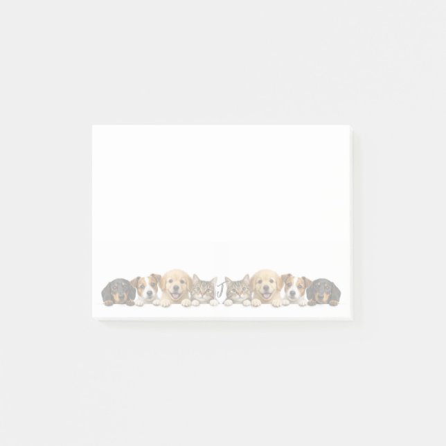 Post-it® Jolie ligne de chiens  Notes (Devant)