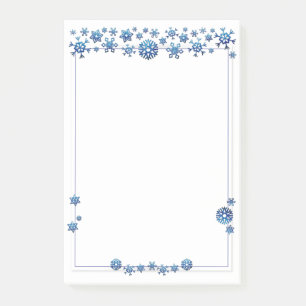 Post-it® Jolie Parties scintillant bleue Snowflakes hiver N
