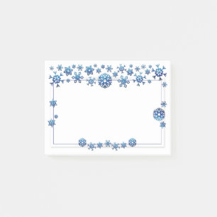 Post-it® Jolie Parties scintillant bleue Snowflakes hiver N