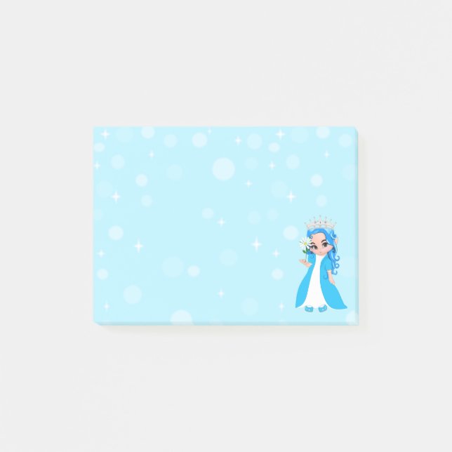 Post-it® Jolie petite princesse sur bleu clair (Devant)