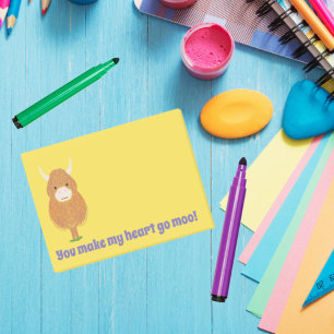 Post-it® Jolie vache des Highlands Vous faites battre mon c
