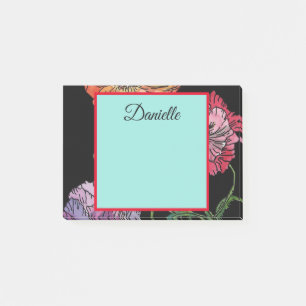 Post-it® Jolies chips sur la peinture d'aquarelle noire