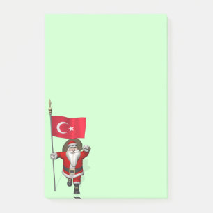 Post-it® Jolly Père Noël Avec Drapeau De Turquie