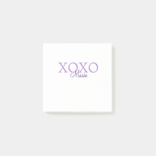 Post-it® Jour de la Saint Valentin Xoxo ajouter nom pastel