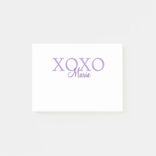 Post-it® Jour de la Saint Valentin Xoxo ajouter nom pastel 