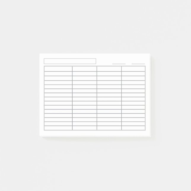 Post-it® Journal personnalisable 4 colonnes Journal multifo (Devant)