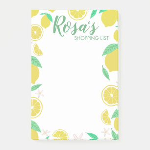Post-it® Jovely Lemons Grocery List Repas Planning