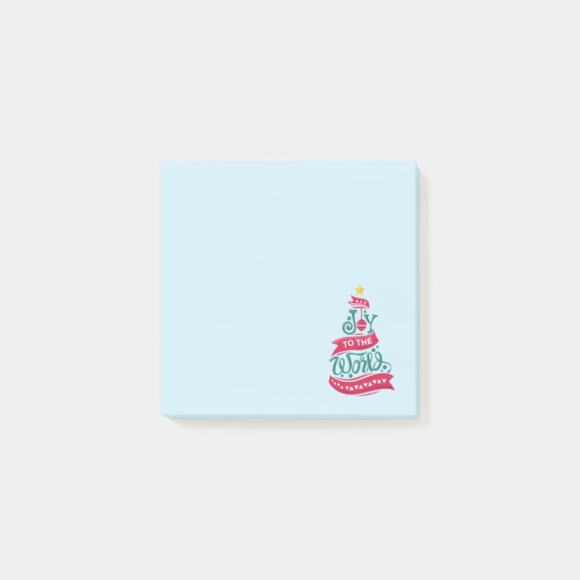 Post-it® Joy to the World Christmas Citation Typographie (Devant)