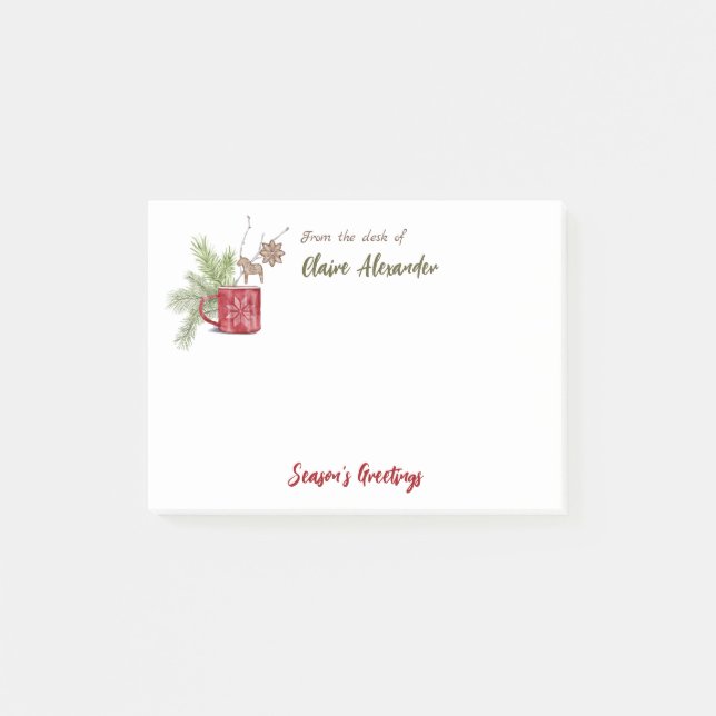 Post-it® Joyeuses Fêtes Du Bureau De Vacances Sticky (Devant)