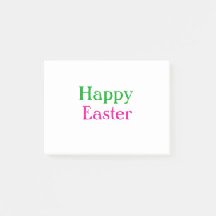 Post-it® Joyeuses Pâques boho vert rose enfants ajoutez nom