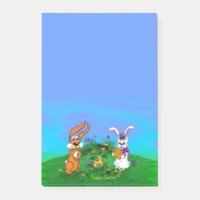 Joyeuses Pâques ! Lapin avec Bunny et Poussin