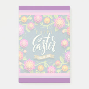Post-it® Joyeuses Pâques Lapin Floral