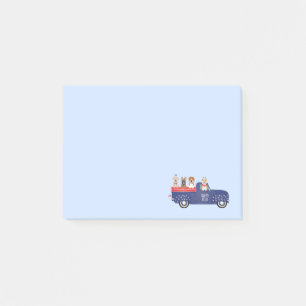 Post-it® Joyeux 4 Juillet Chiens Pickup Camion